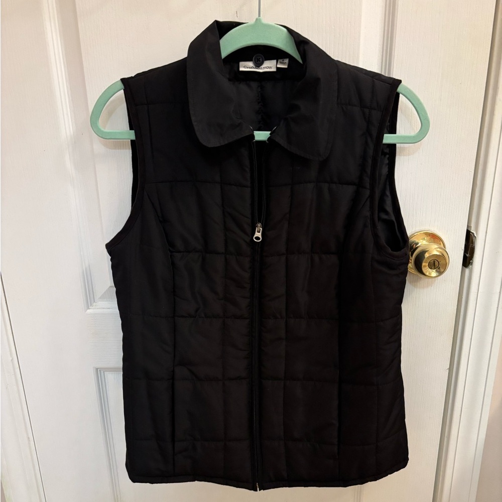 Croft & Barrow Black Quilted Vest, Like New
